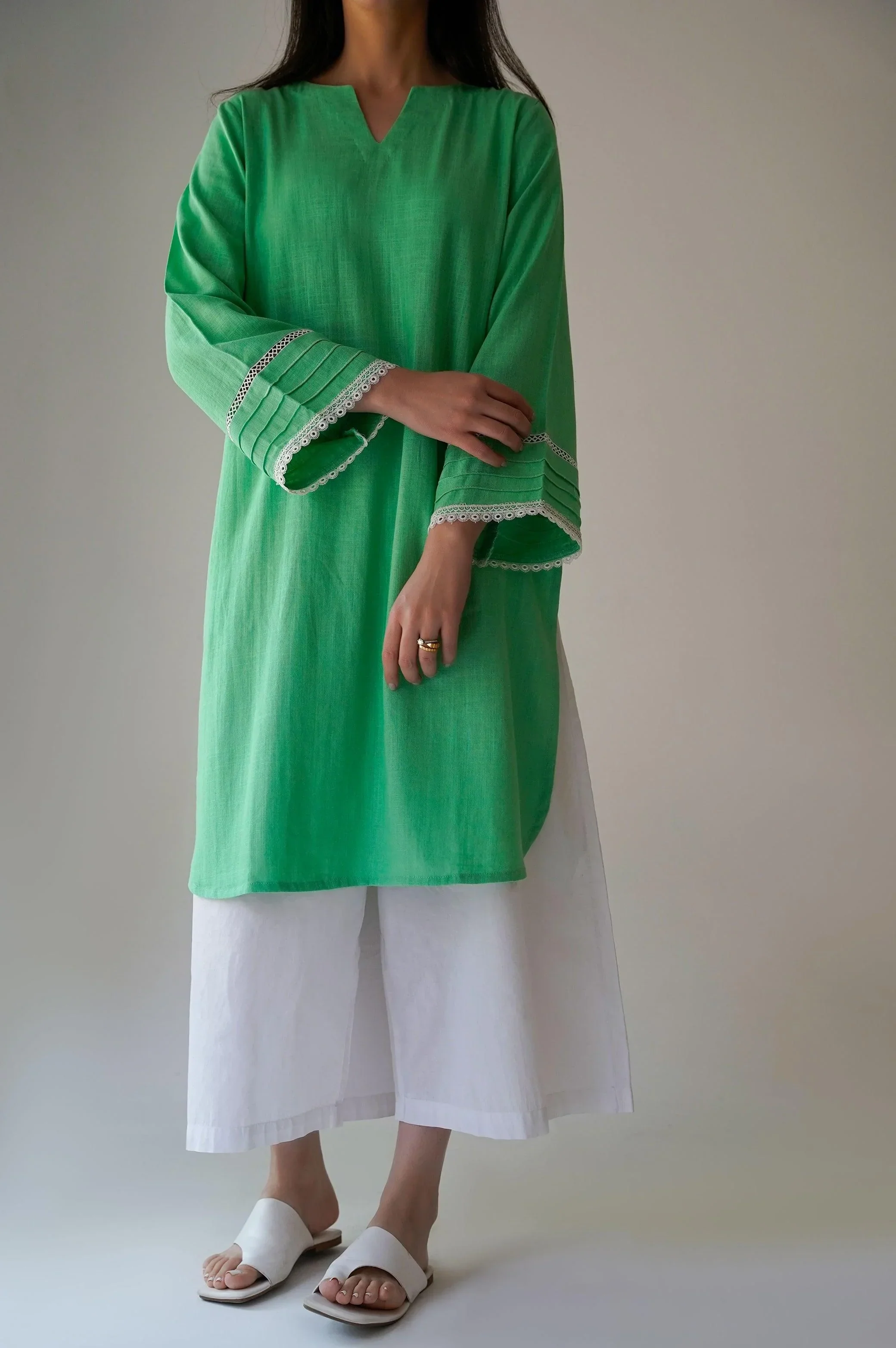 JADE LINEN KURTA - Image 3