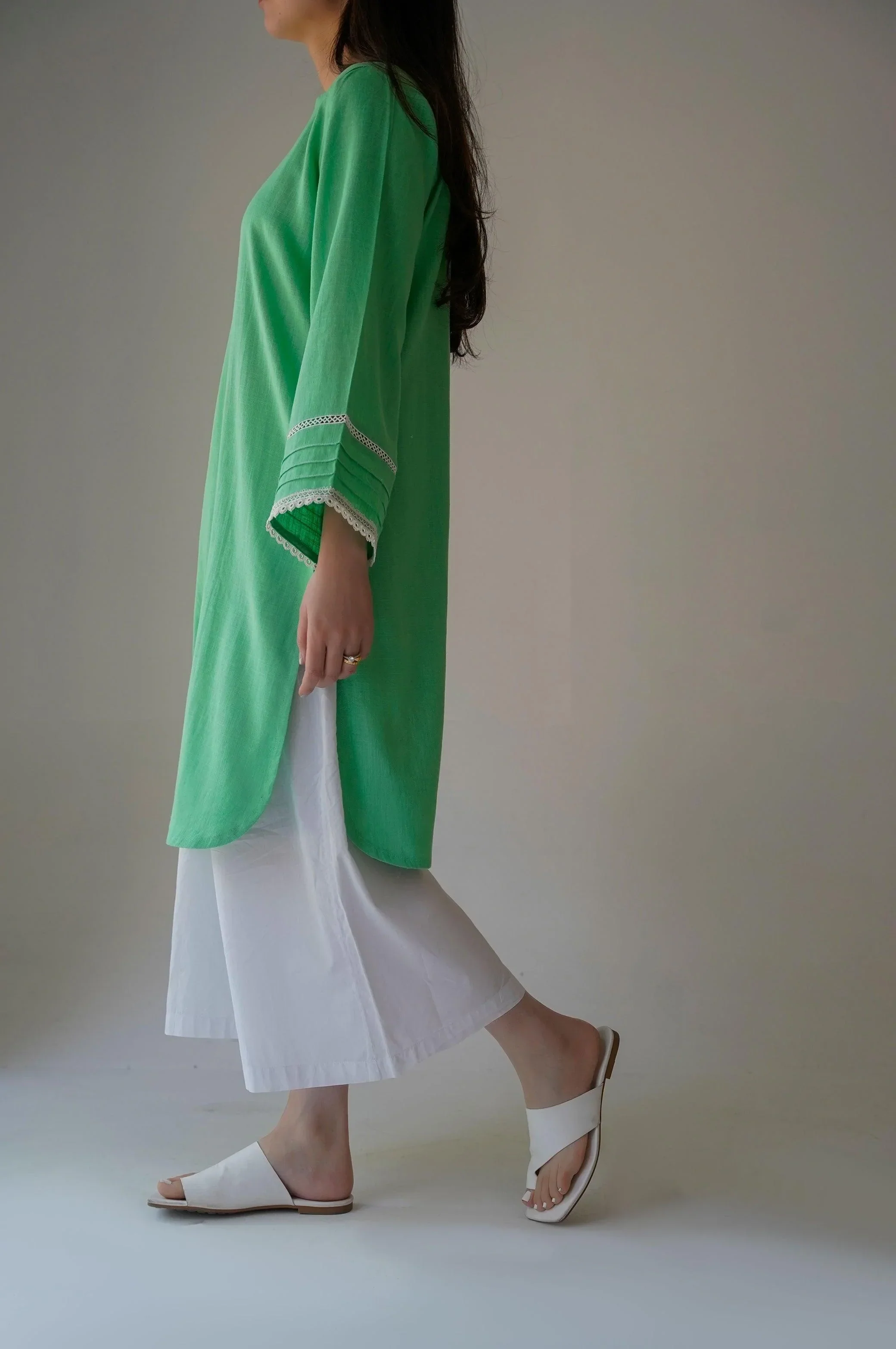 JADE LINEN KURTA - Image 4