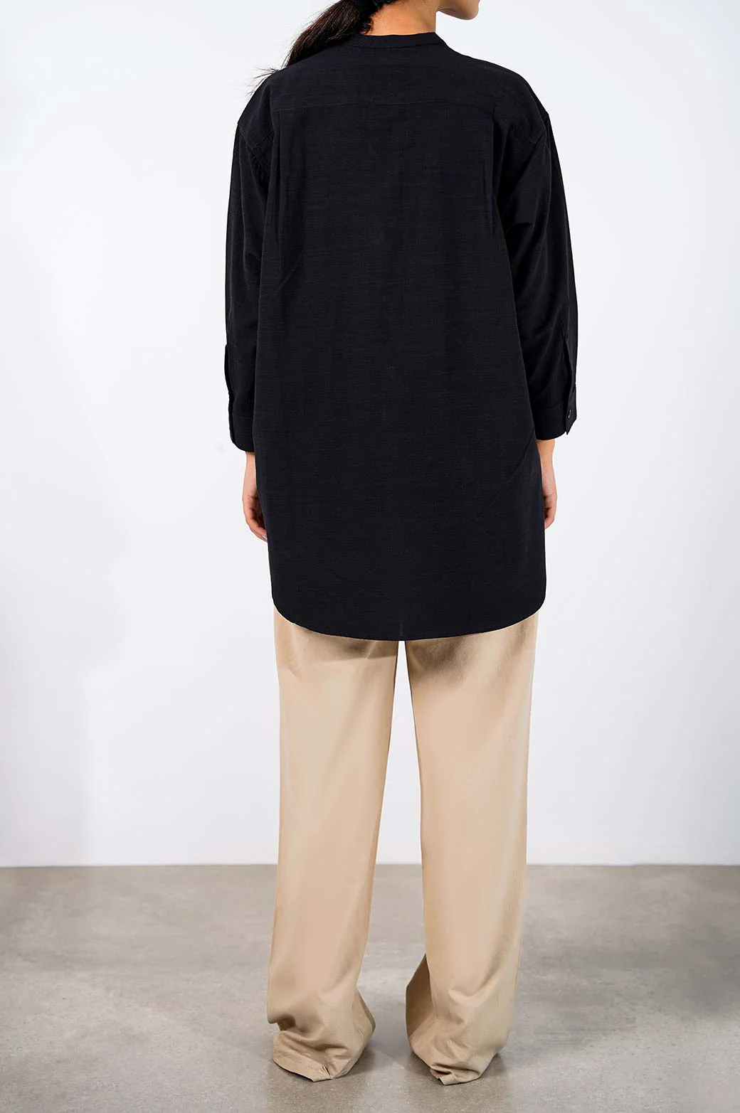 BAND COLLAR LONG SHIRT - Image 4