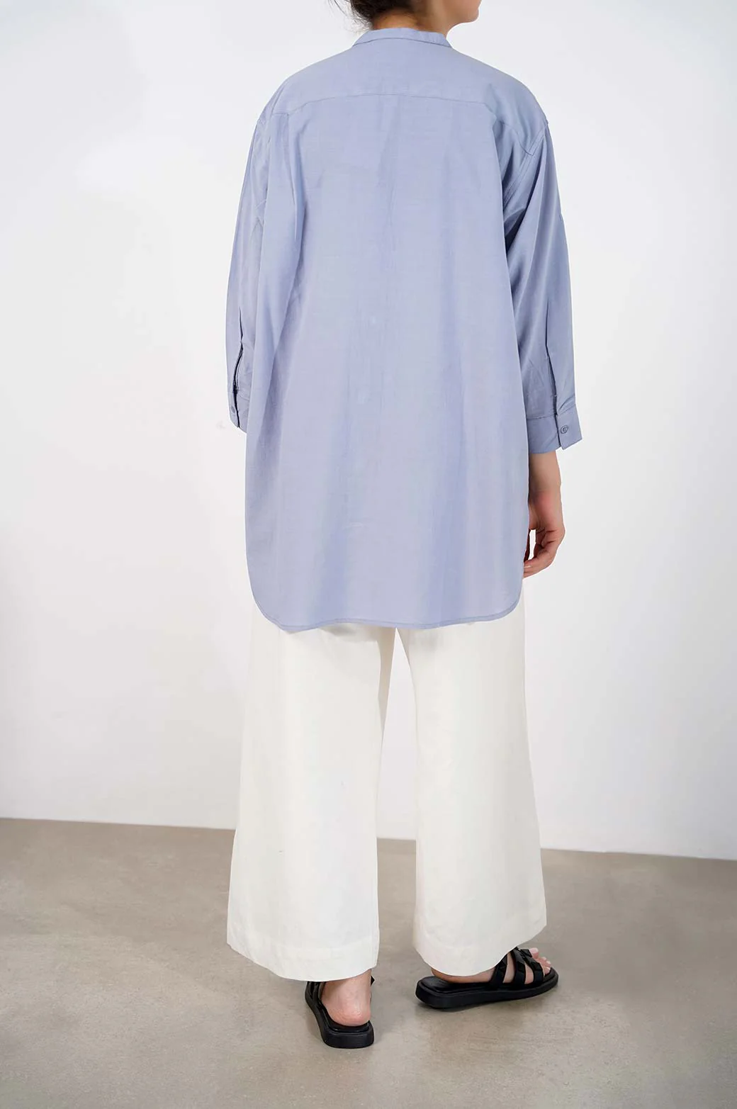 BAND COLLAR LONG SHIRT - Image 4
