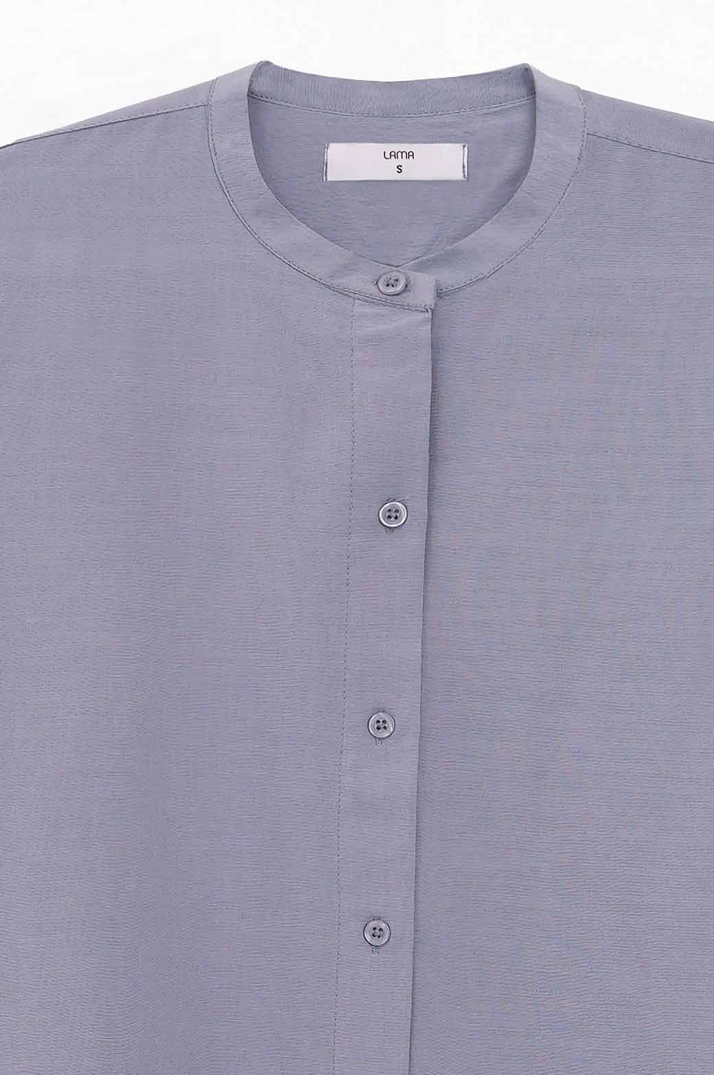 BAND COLLAR LONG SHIRT - Image 6