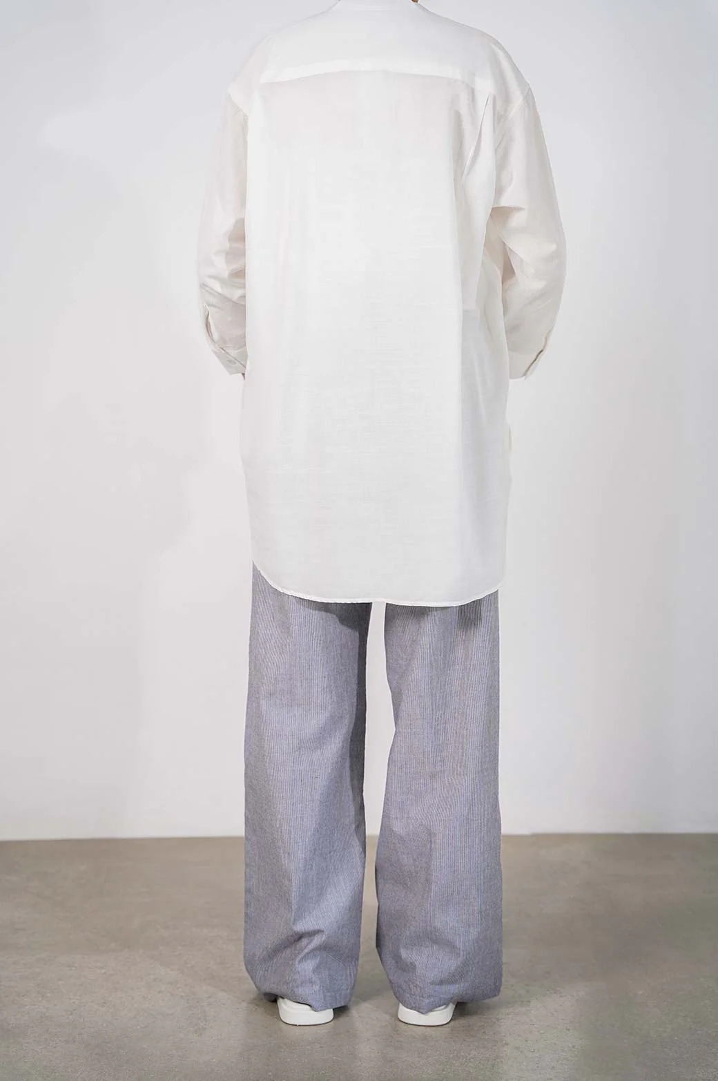 BAND COLLAR LONG SHIRT - Image 3