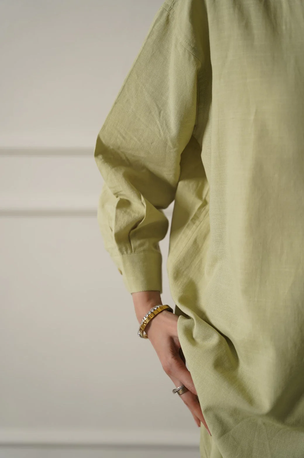 BAND COLLAR LONG SHIRT - Image 4