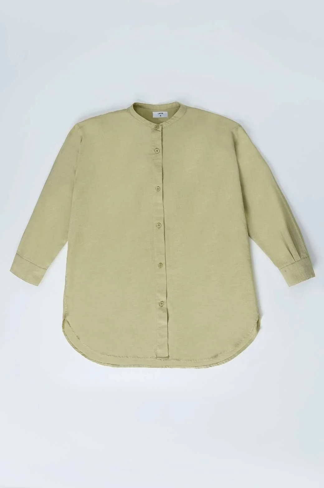 BAND COLLAR LONG SHIRT - Image 6