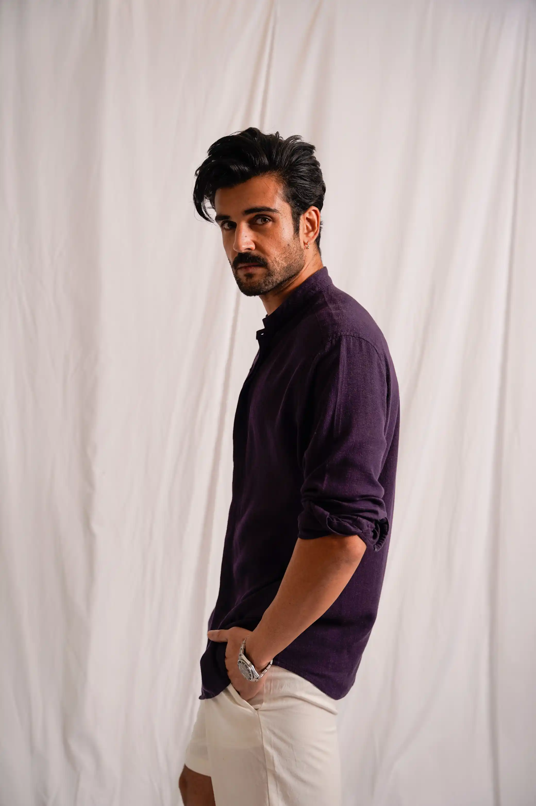 BAND COLLAR SHIRT - Image 3