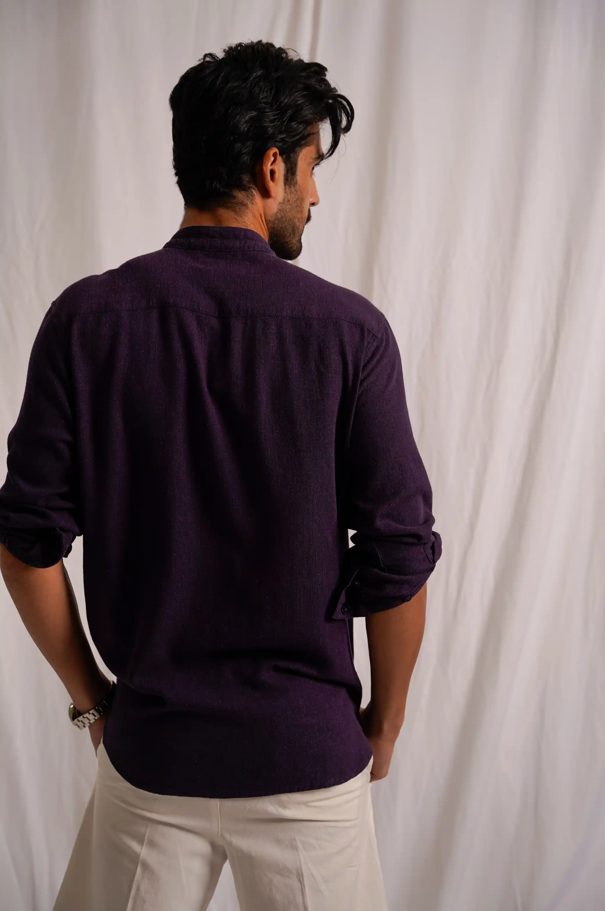 BAND COLLAR SHIRT - Image 4