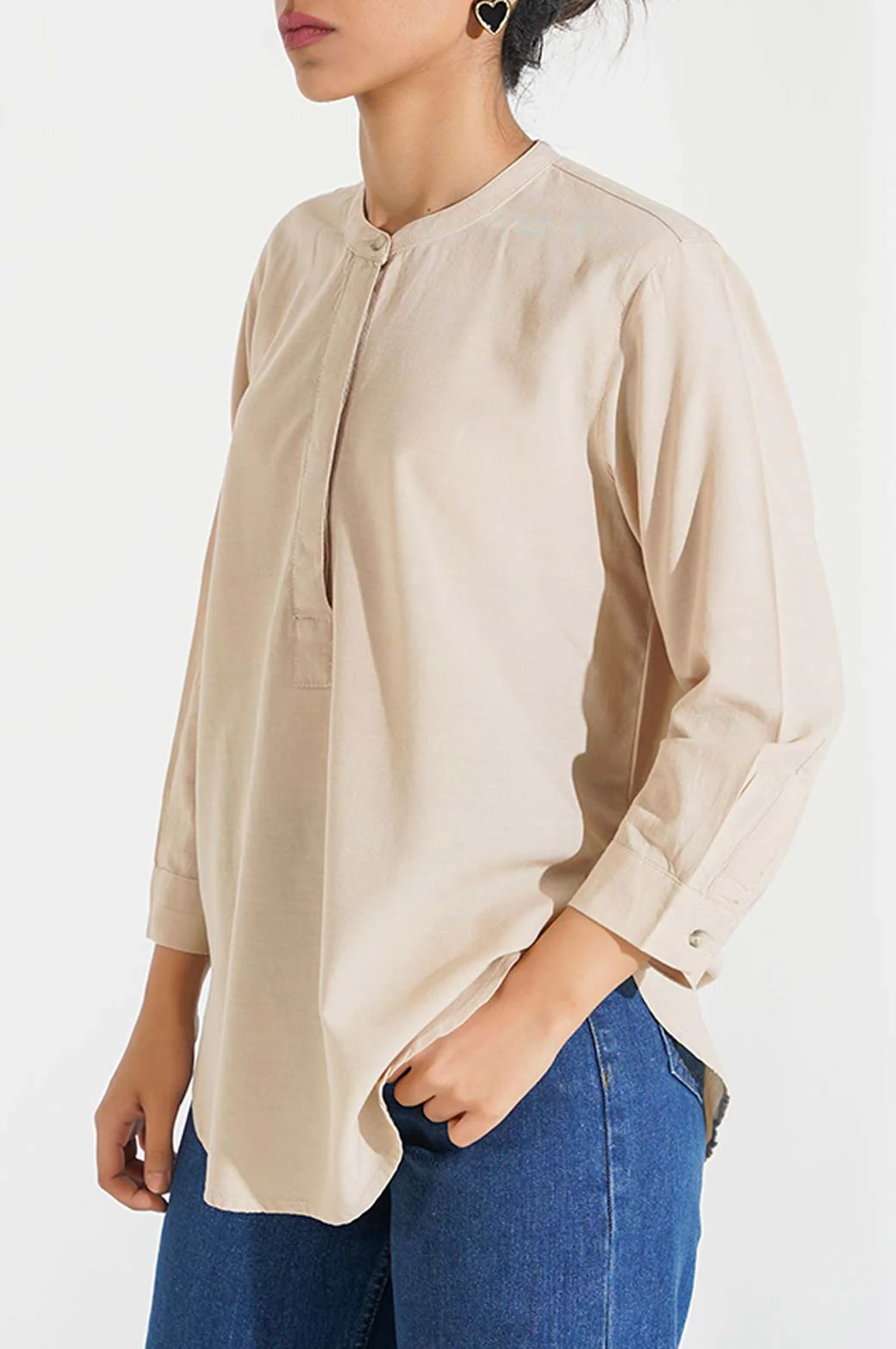 BAND COLLAR SHIRT - Image 3