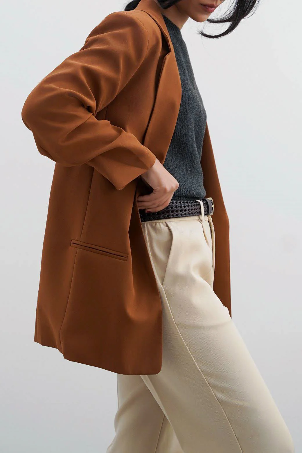 BASIC BLAZER WITH RUCHED SLEEVE - Image 7