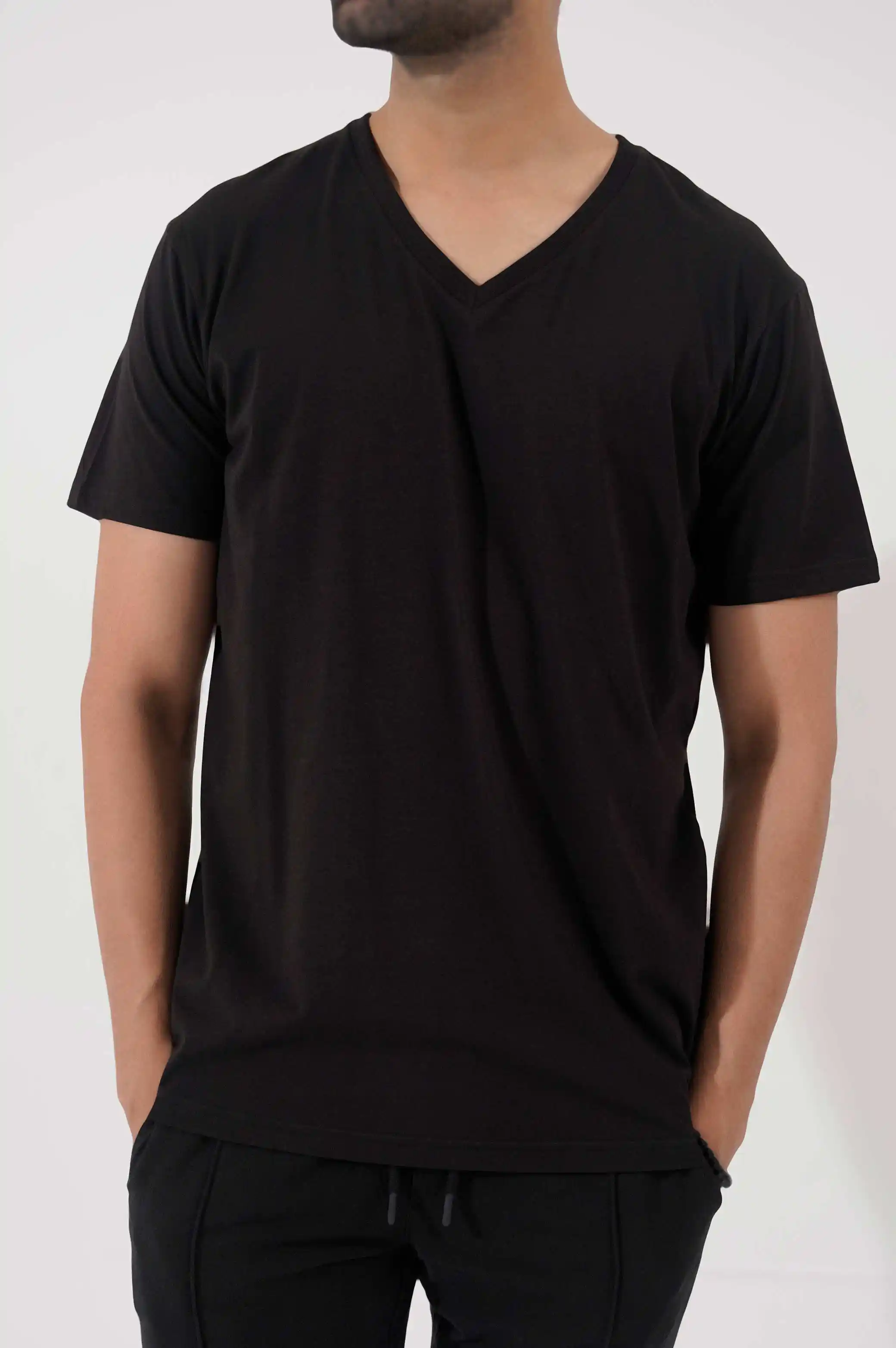 BASIC V NECK T-SHIRT - Image 2