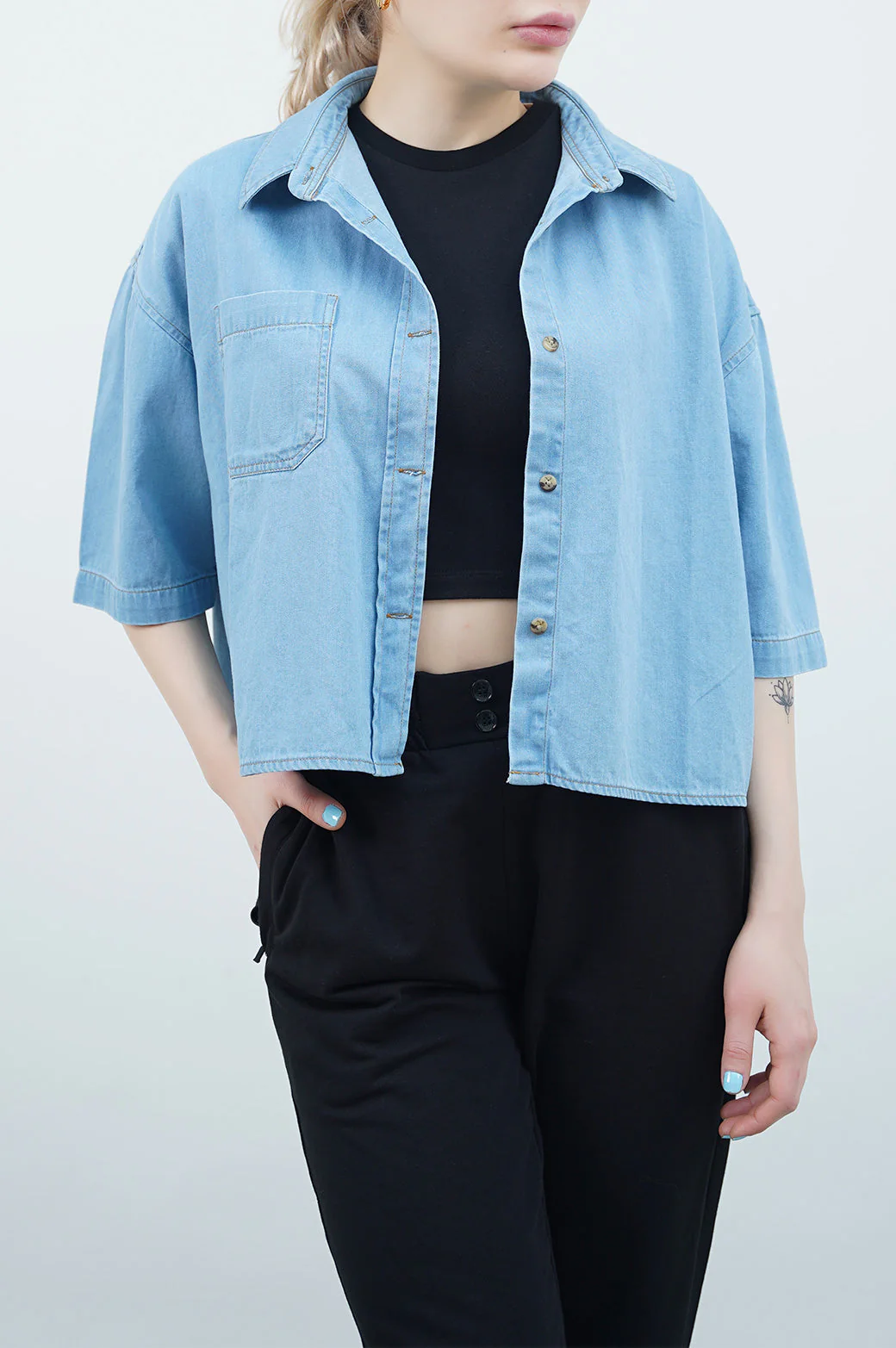 BOXY DENIM SHIRT