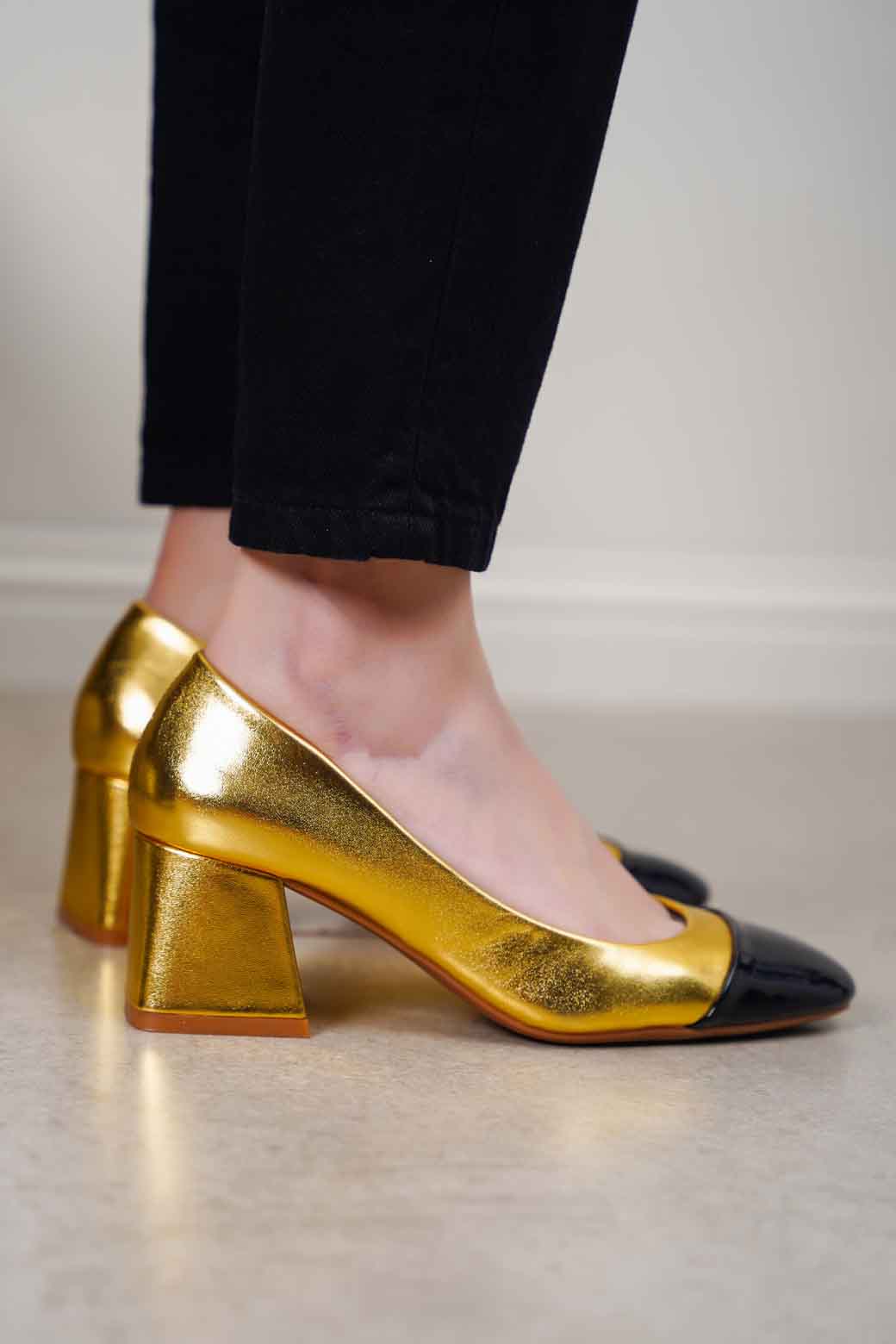 CONTRAST BLOCK HEEL - Image 2