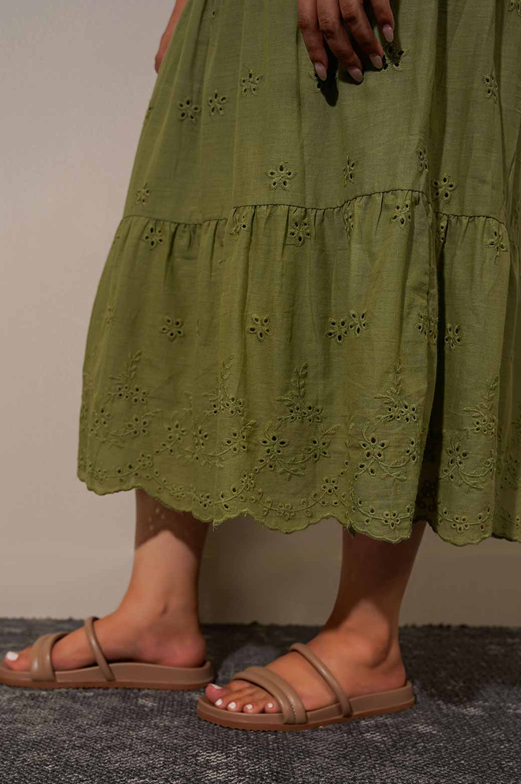 COTTON CUTWORK SKIRT - Image 2