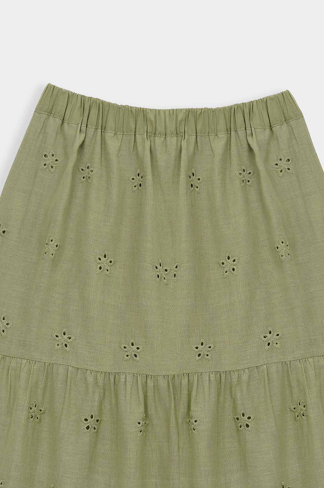 COTTON CUTWORK SKIRT - Image 7