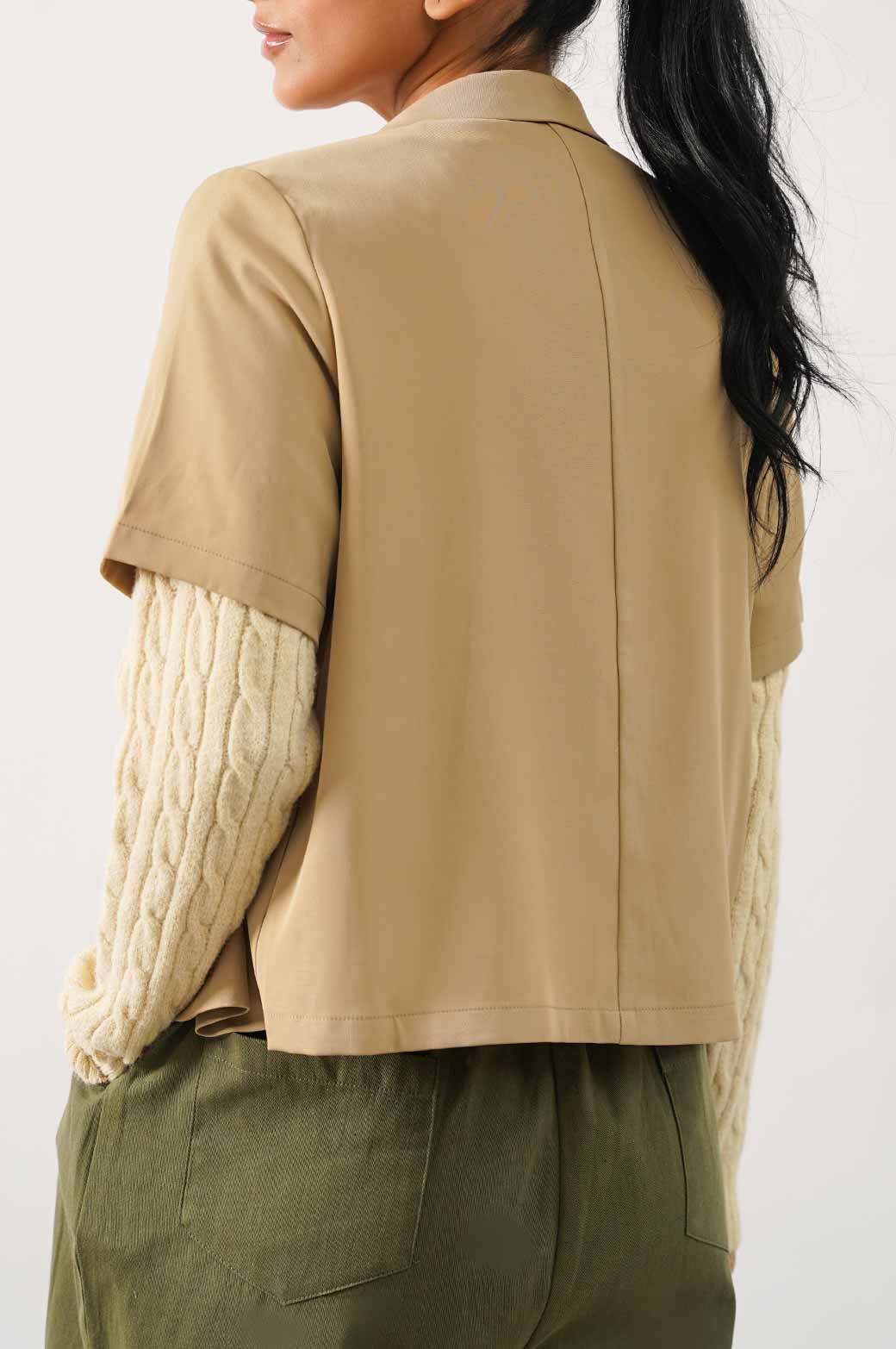 CROPPED BLAZER SHIRT - Image 4