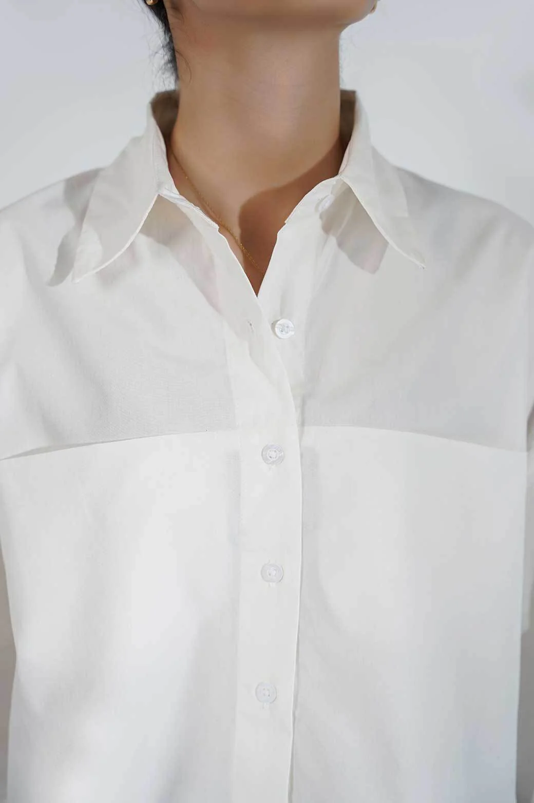 CROPPED BUTTON DOWN SHIRT - Image 2
