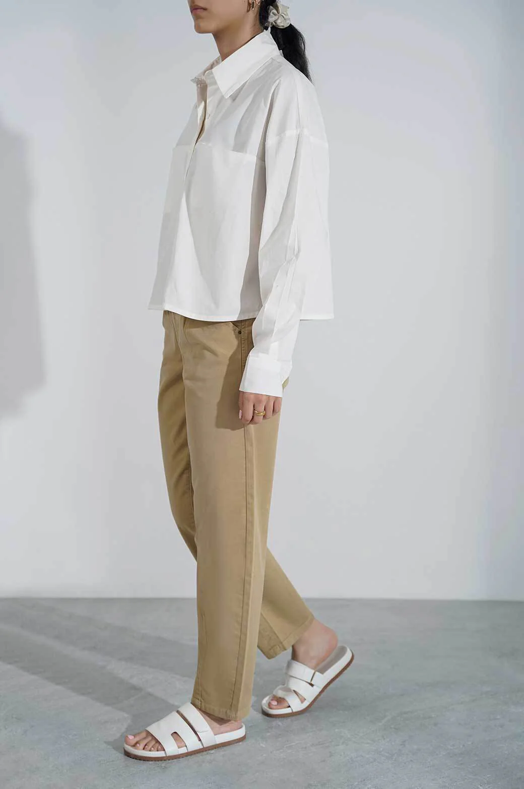 CROPPED BUTTON DOWN SHIRT - Image 4