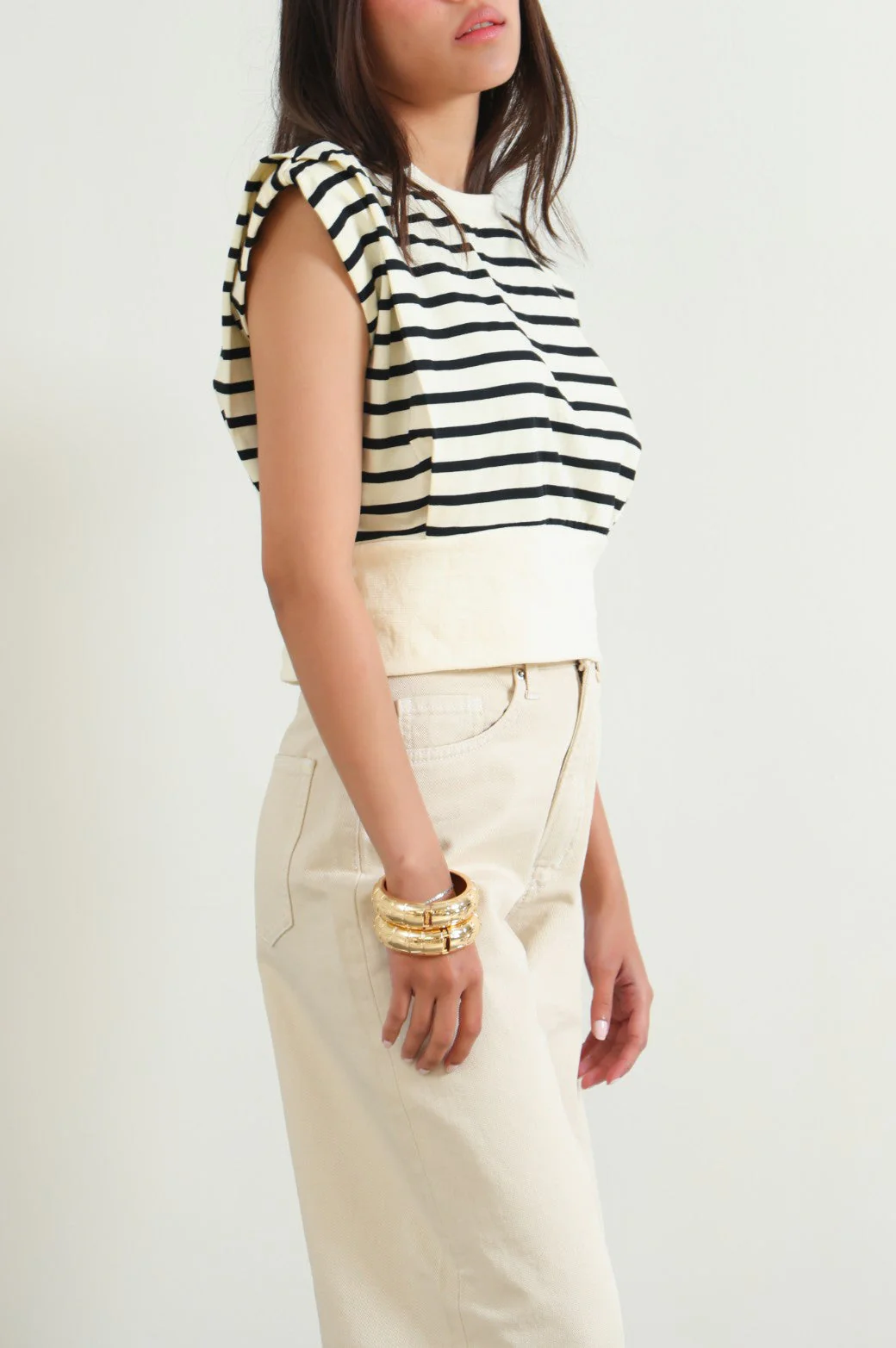 CROPPED SHOULDER TEE - Image 6
