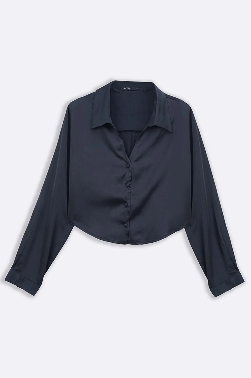 CROPPED SILK SHIRT - Image 3
