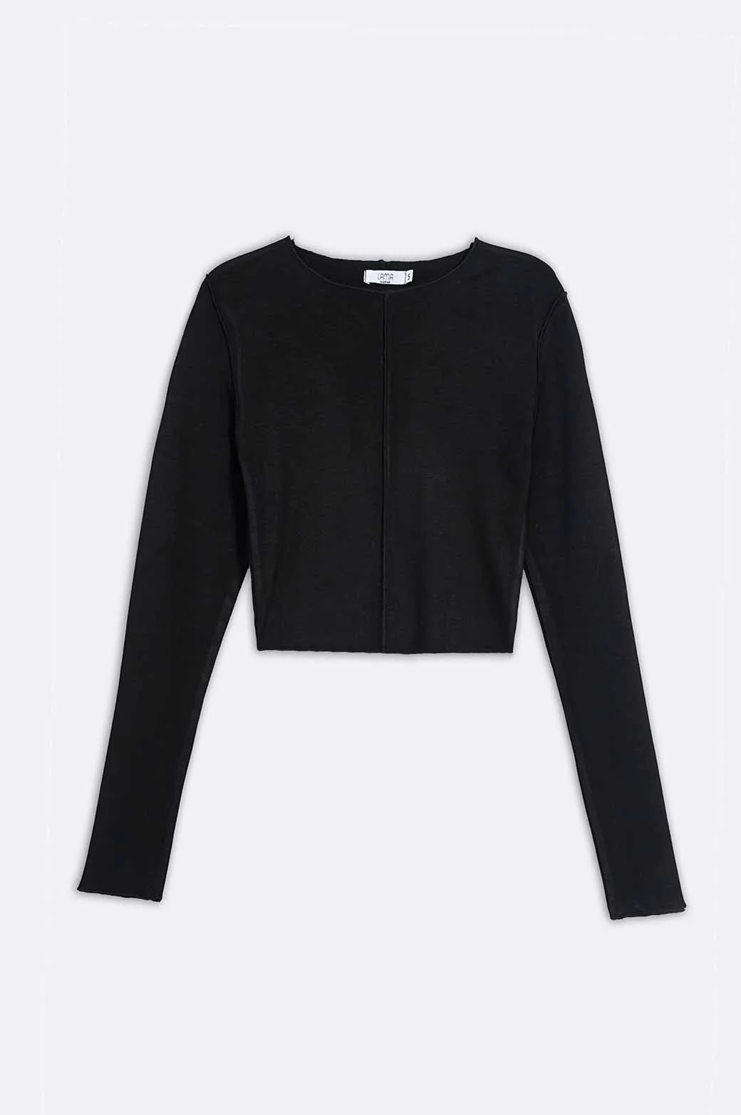CROPPED T-SHIRT WITH PLEAT - Image 6