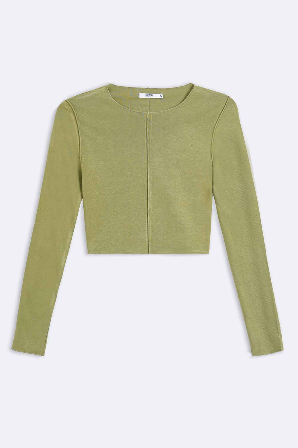 CROPPED T-SHIRT WITH PLEAT - Image 5