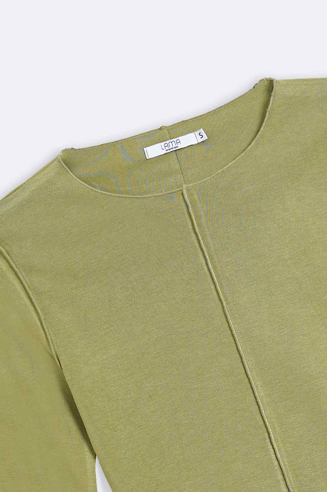 CROPPED T-SHIRT WITH PLEAT - Image 6