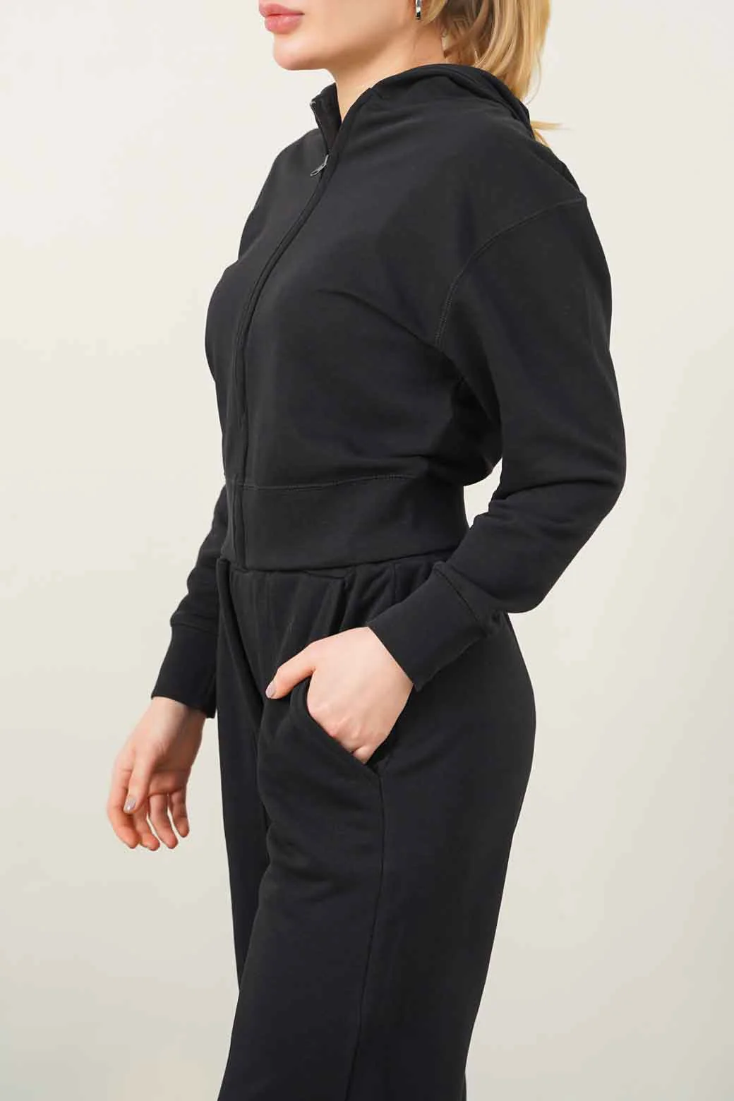 CROPPED ZIPPER HOODIE - Image 2