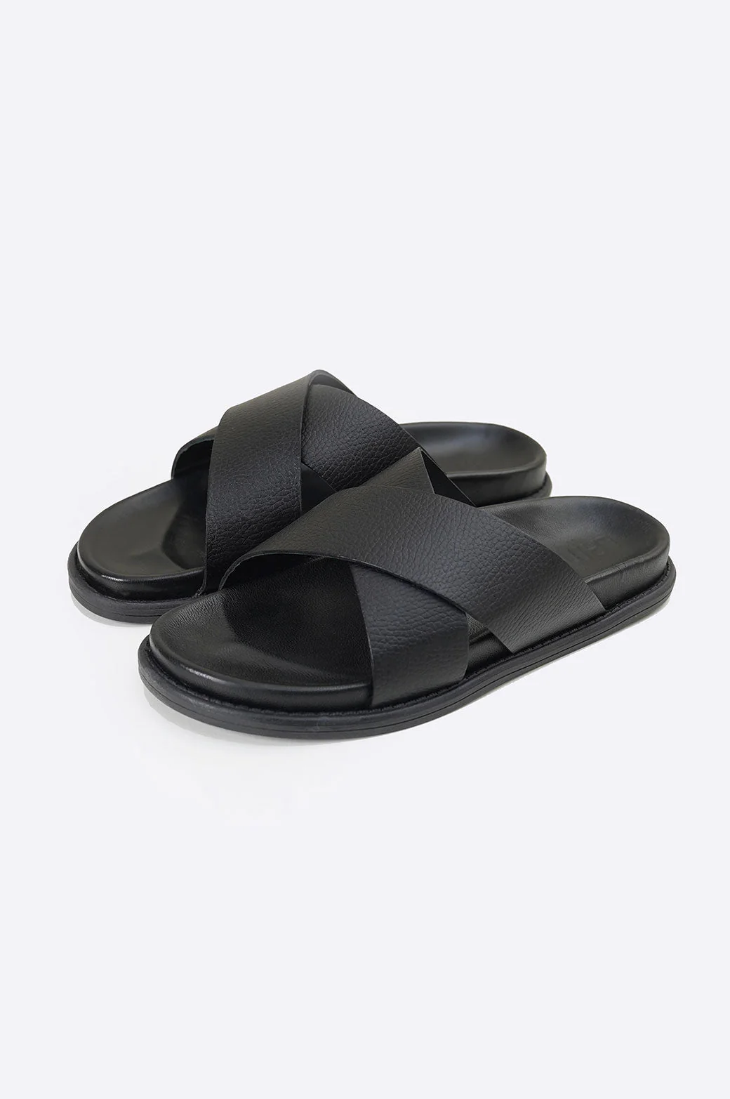 CROSSOVER LEATHER SLIPPERS - Image 2