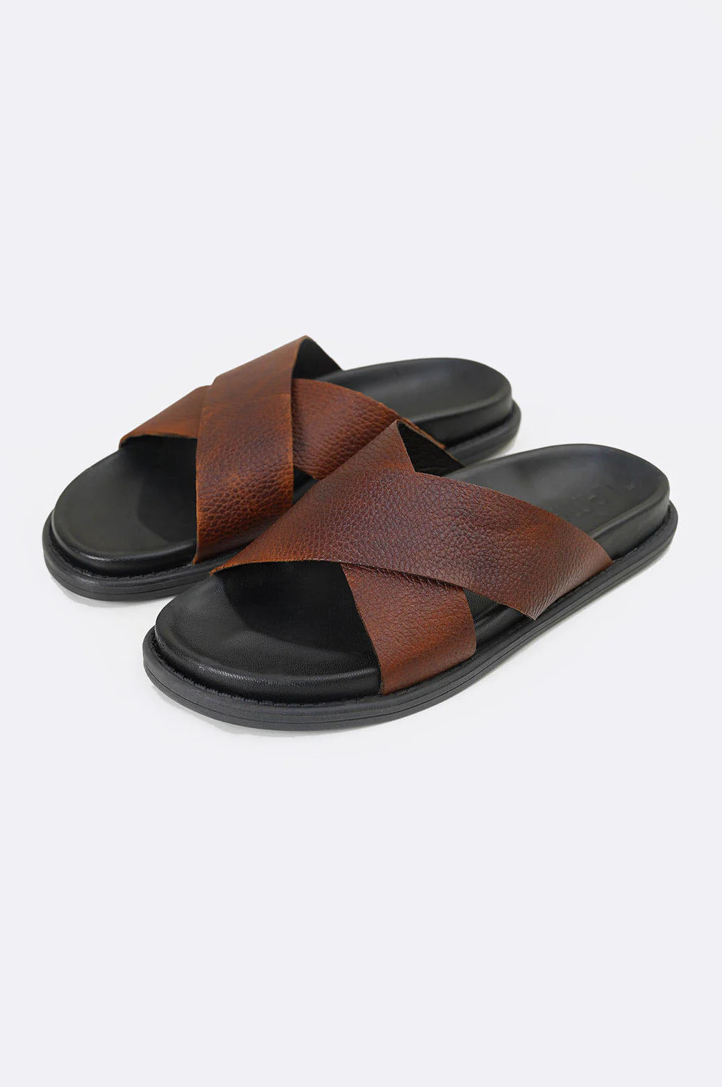 CROSSOVER LEATHER SLIPPERS - Image 3