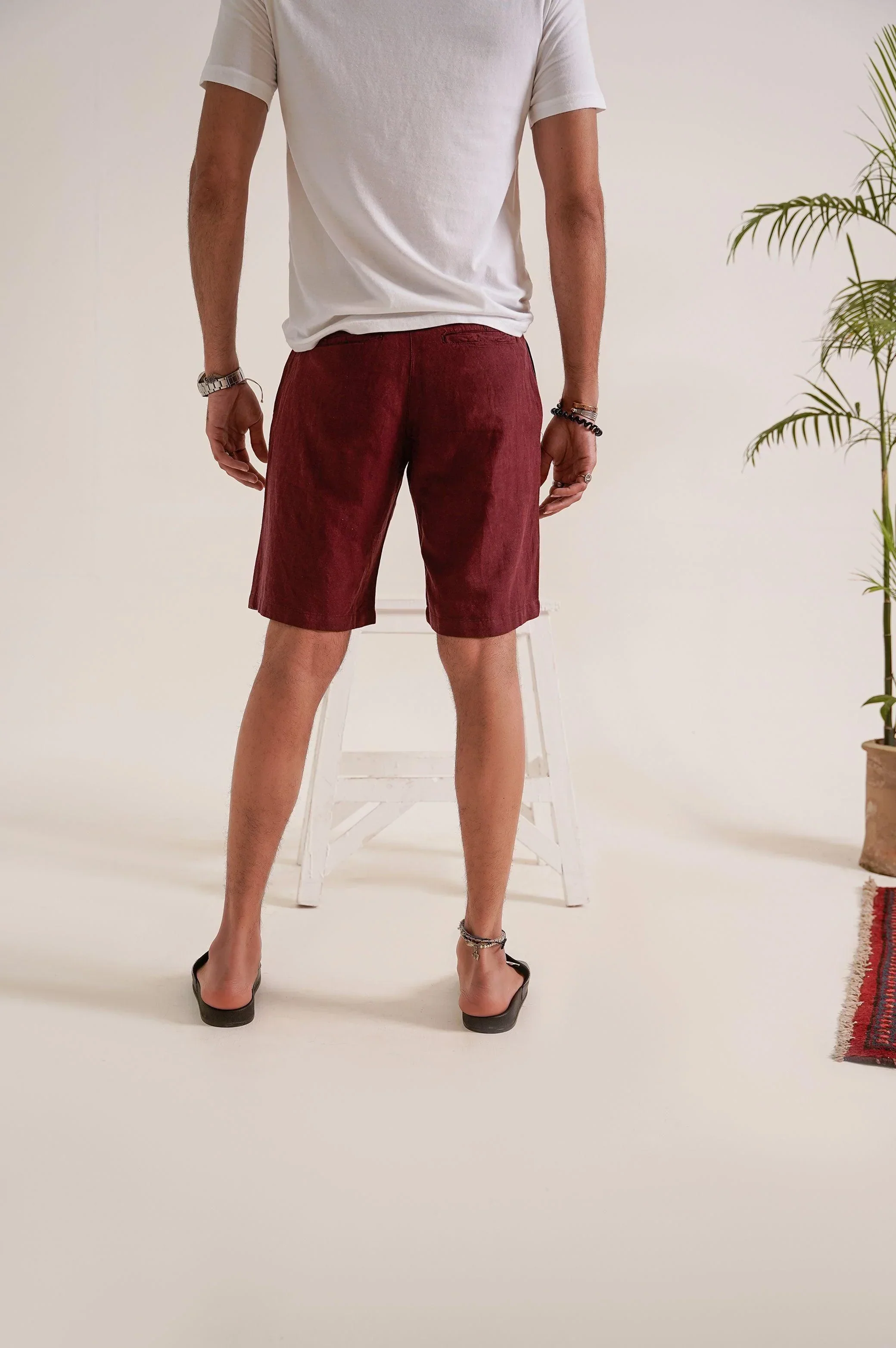 DRAWSTRING LINEN SHORTS - Image 3