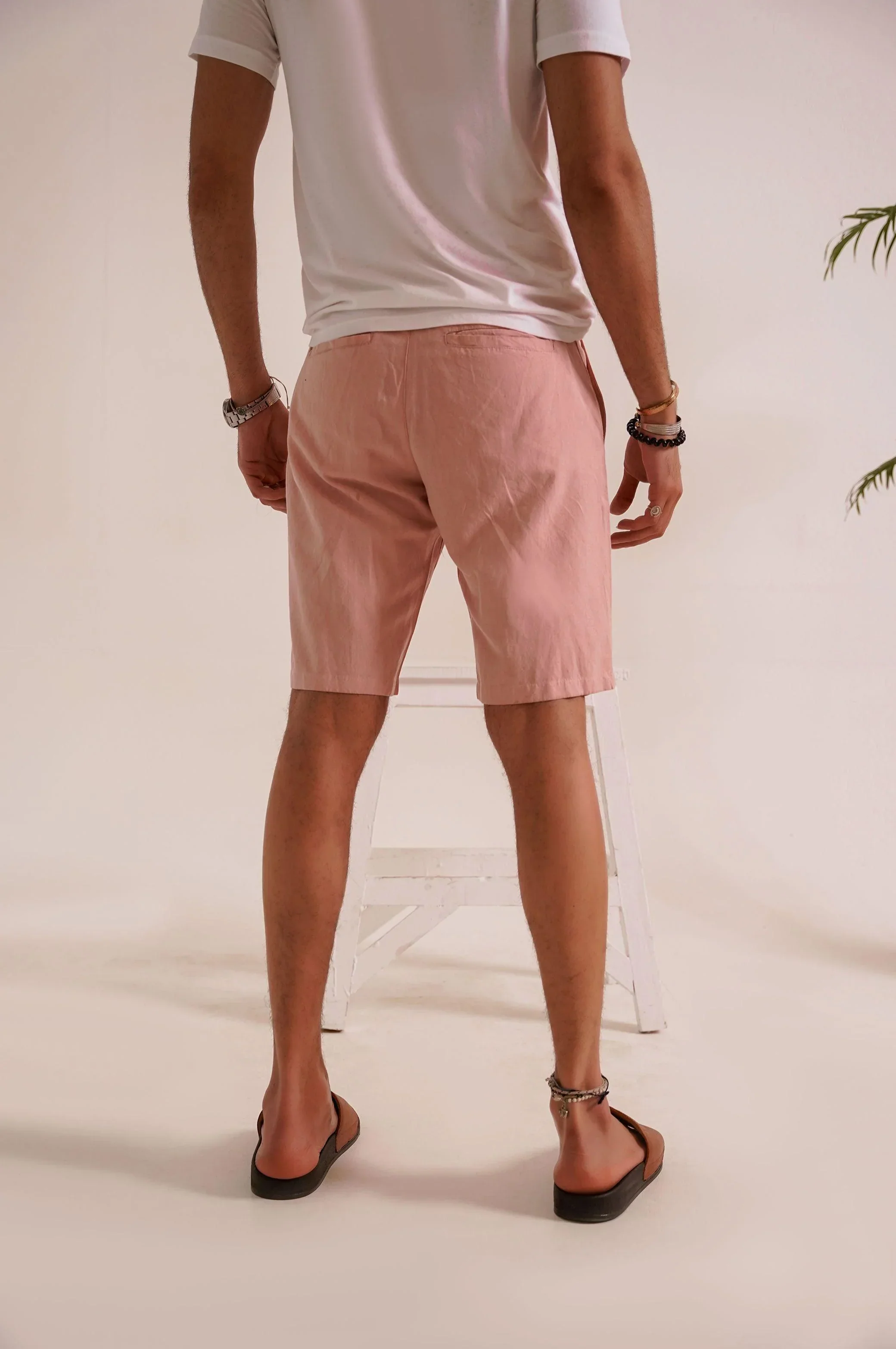 DRAWSTRING LINEN SHORTS - Image 4