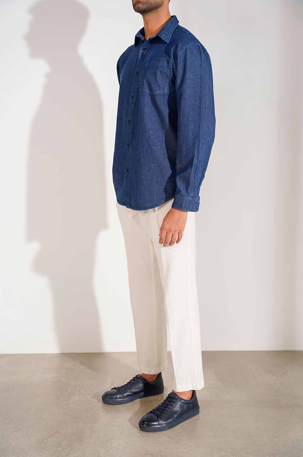 DENIM BUTTON DOWN SHIRT - Image 3