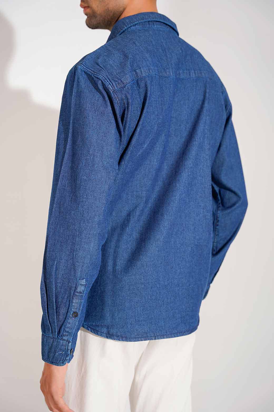 DENIM BUTTON DOWN SHIRT - Image 4