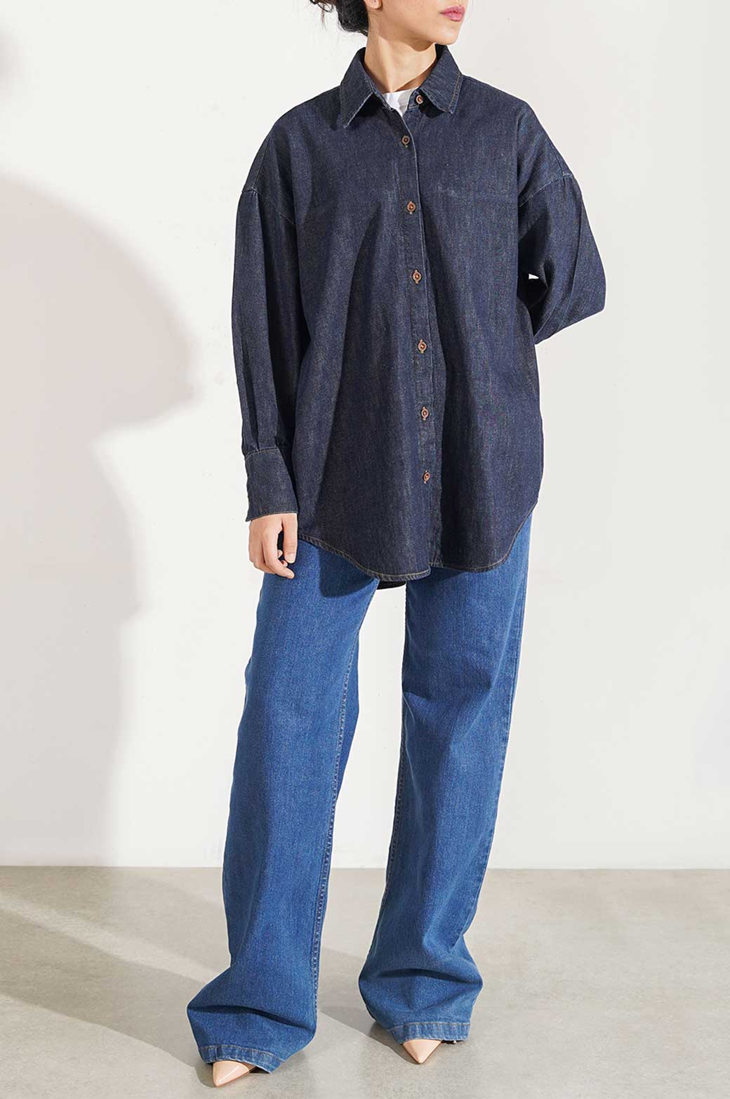 DENIM BUTTON DOWN SHIRT - Image 3