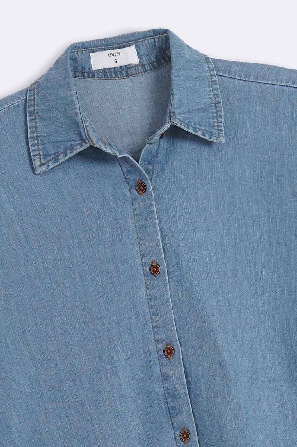 DENIM BUTTON DOWN SHIRT - Image 6