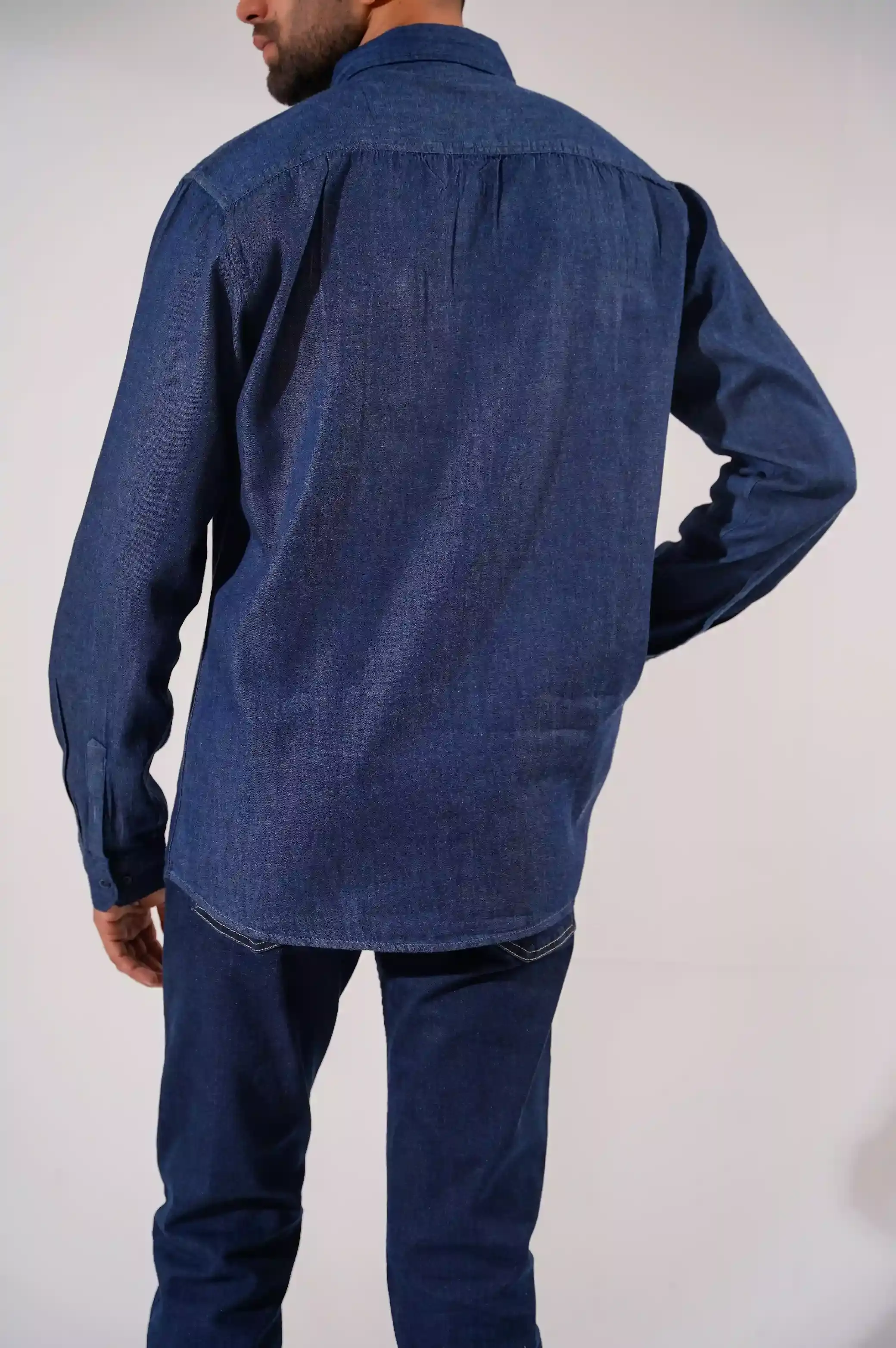 DENIM BUTTON DOWN SHIRT - Image 4