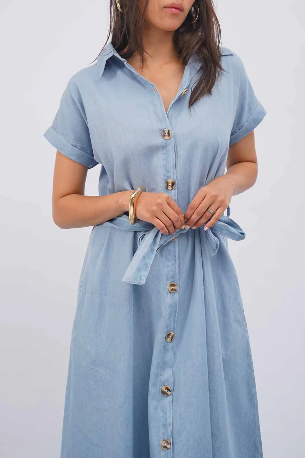 DENIM MIDI DRESS - Image 3