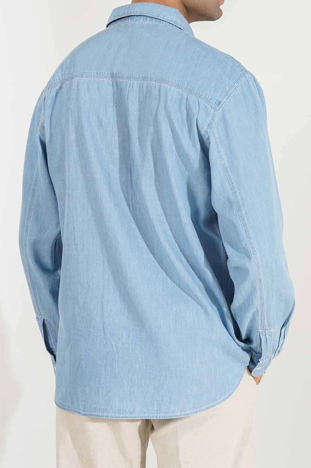 DENIM SHIRT WITH PATCH POCKETS - Image 3