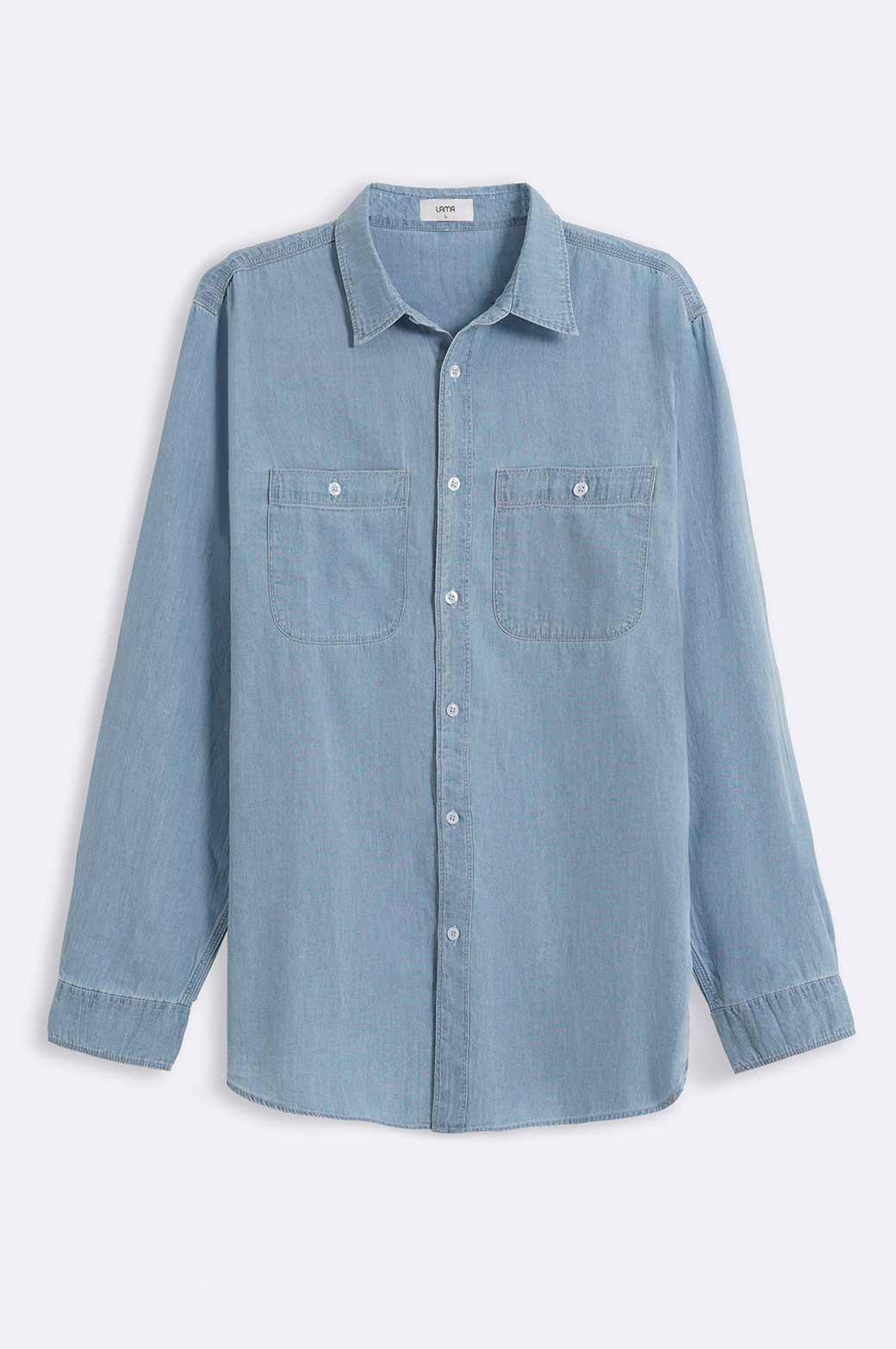 DENIM SHIRT WITH PATCH POCKETS - Image 4