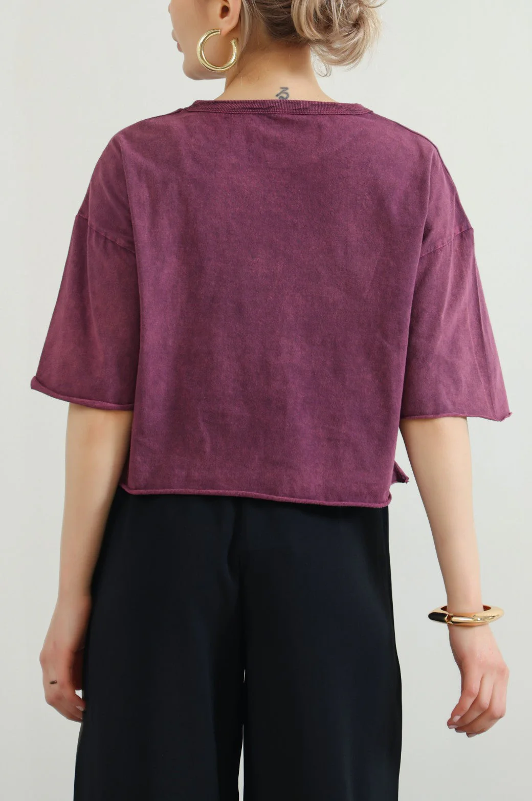 DISTRESSED CROPPED  TEE - Image 5