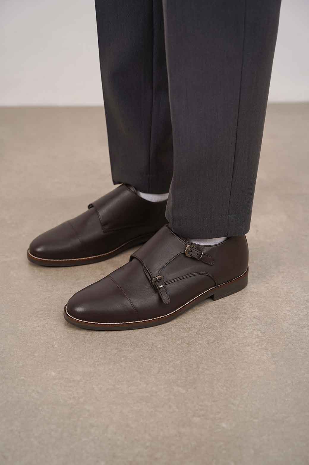 DOUBLE MONK LEATHER SHOES - Image 4
