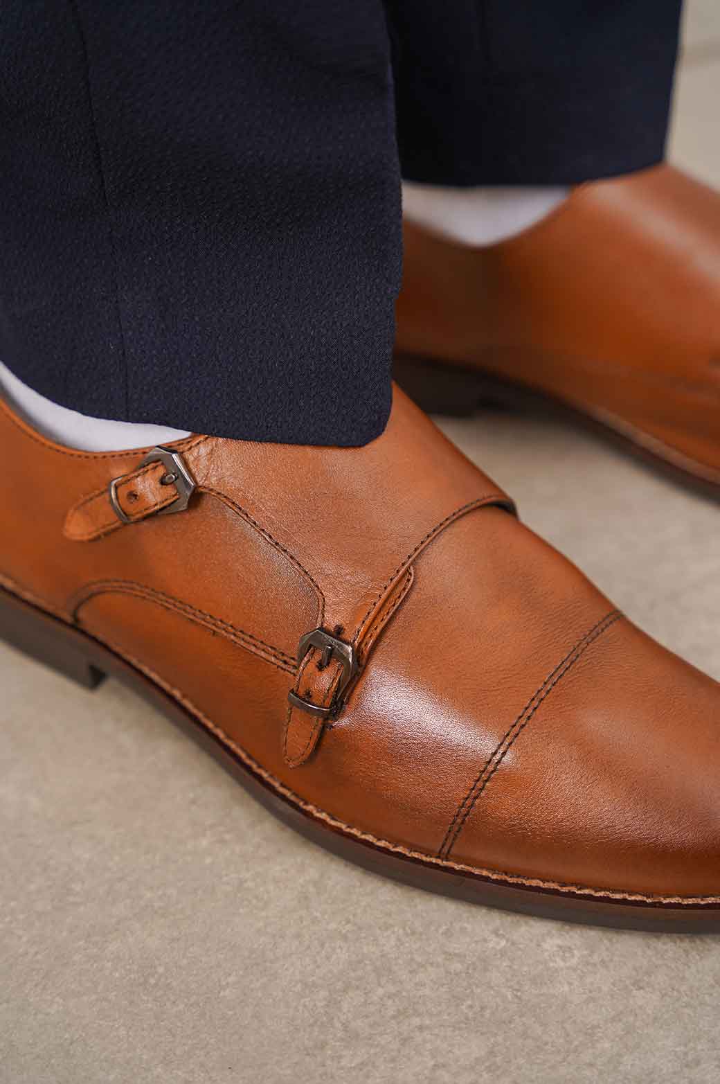 DOUBLE MONK LEATHER SHOES - Image 5