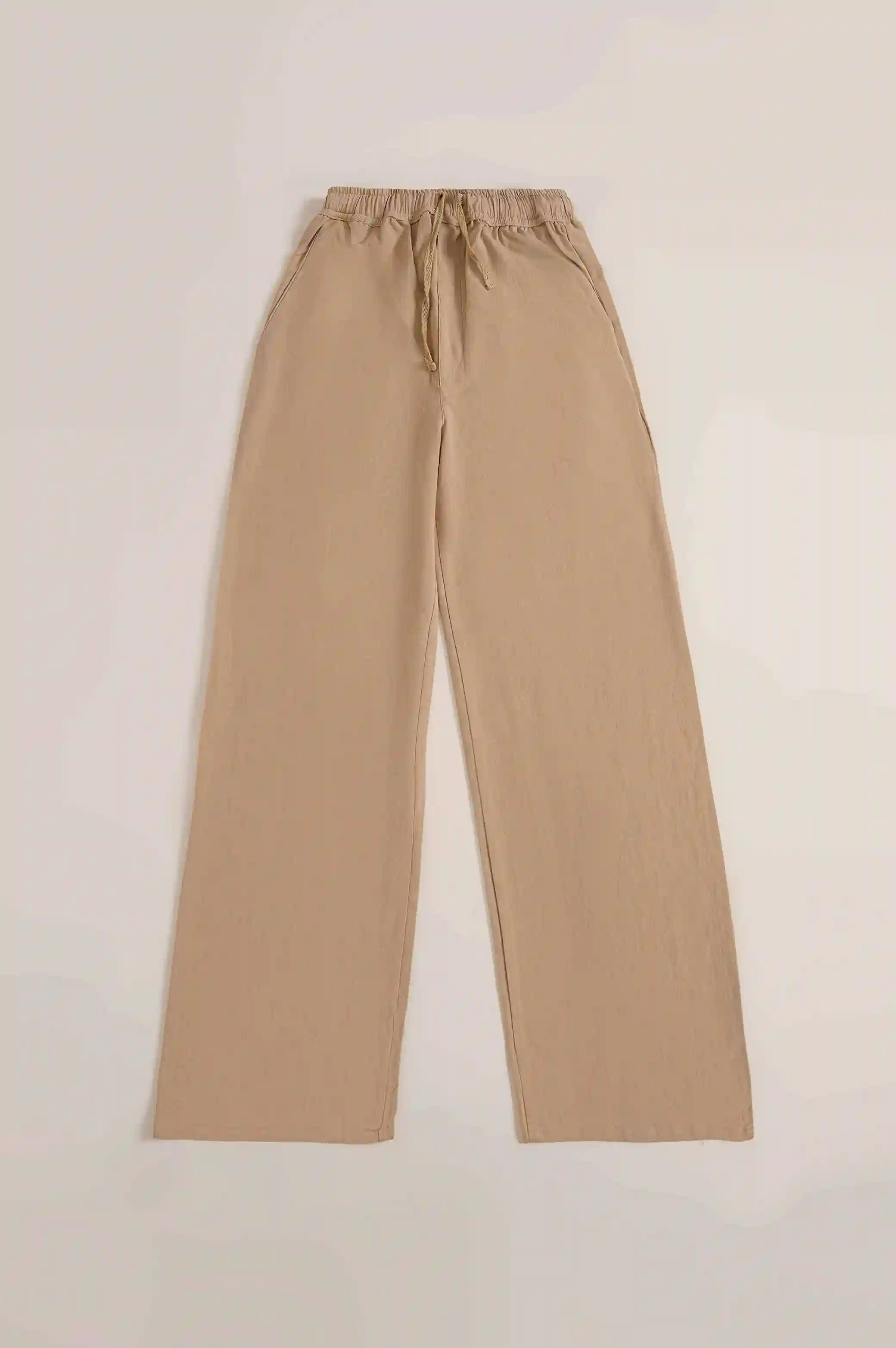DRAWSTRING WIDE LEG PANTS - Image 4