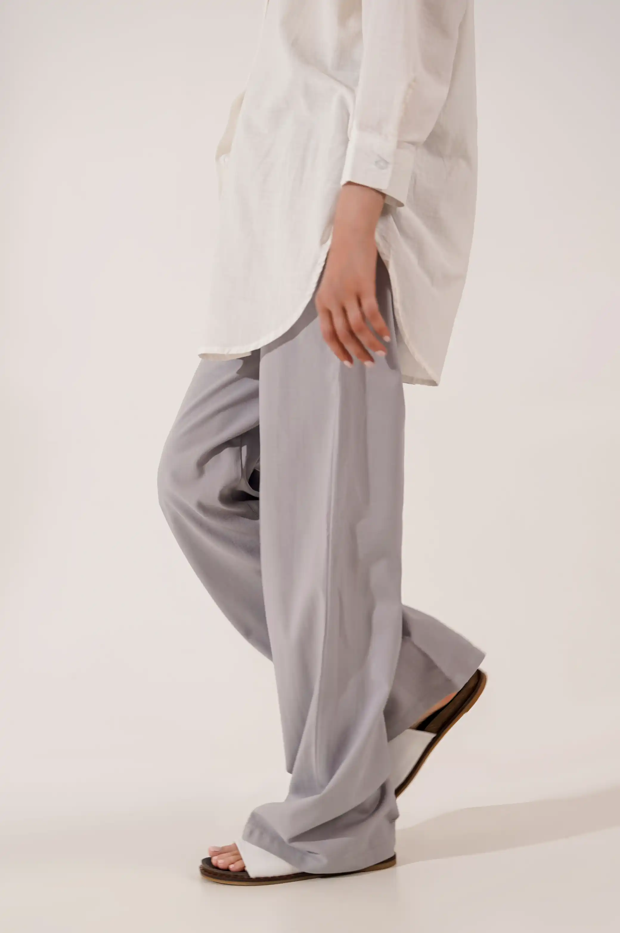DRAWSTRING WIDE LEG PANTS - Image 2