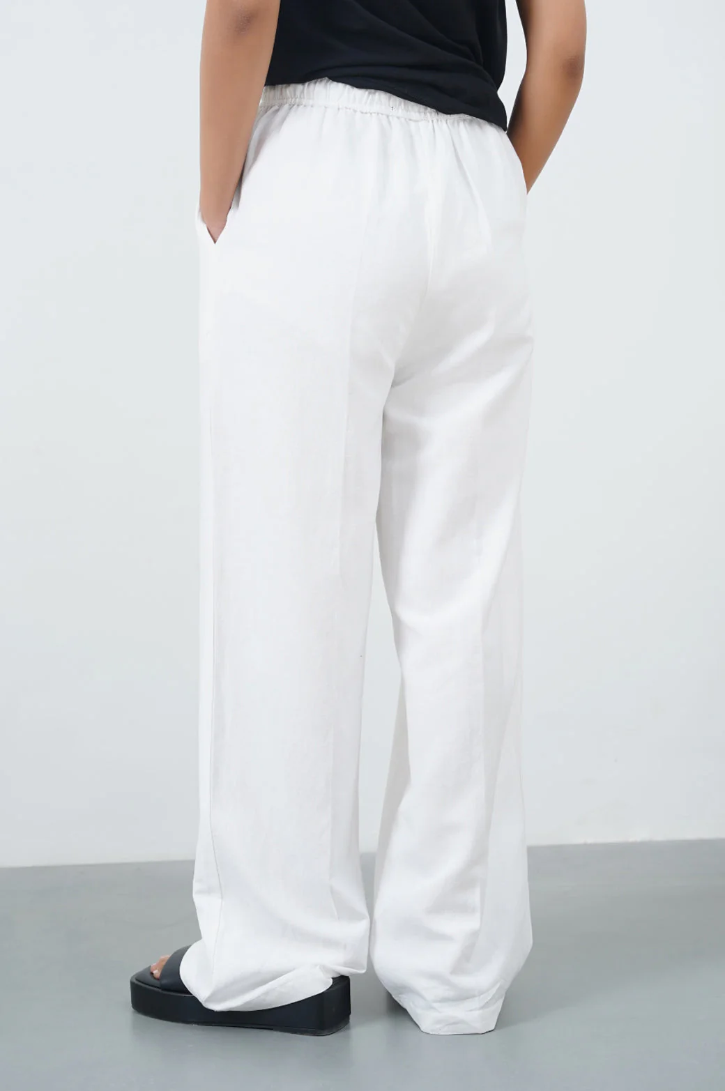 DRAWSTRING WIDE LEG PANTS - Image 4