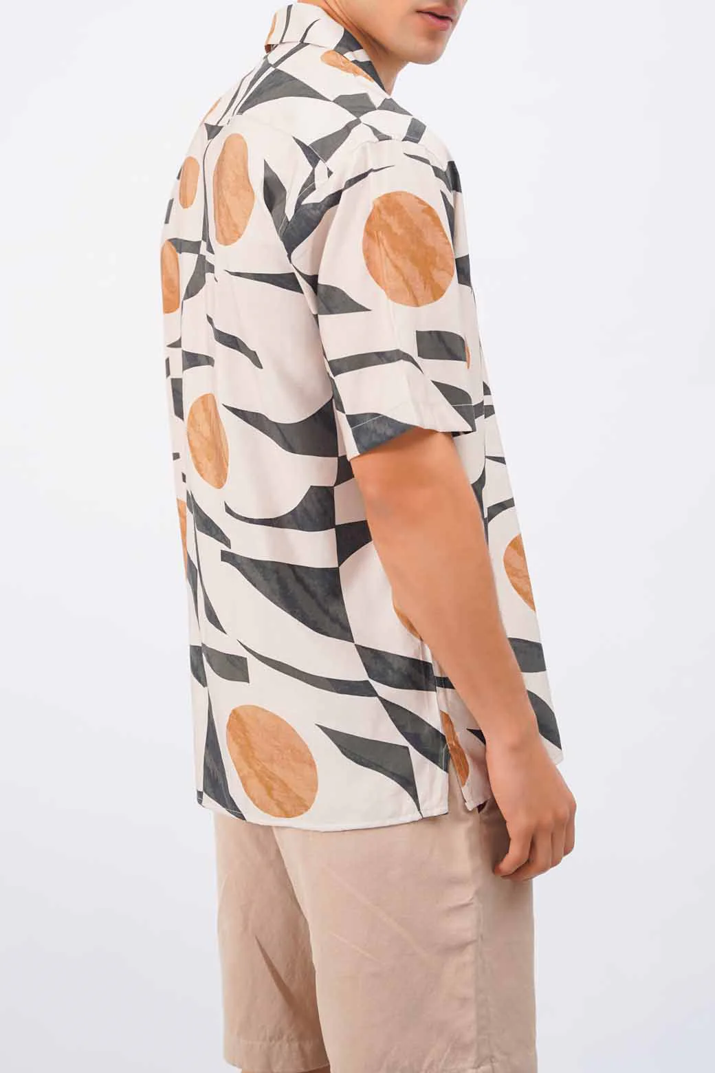 GEOMETRIC PRINT SAFARI SHIRT - Image 3
