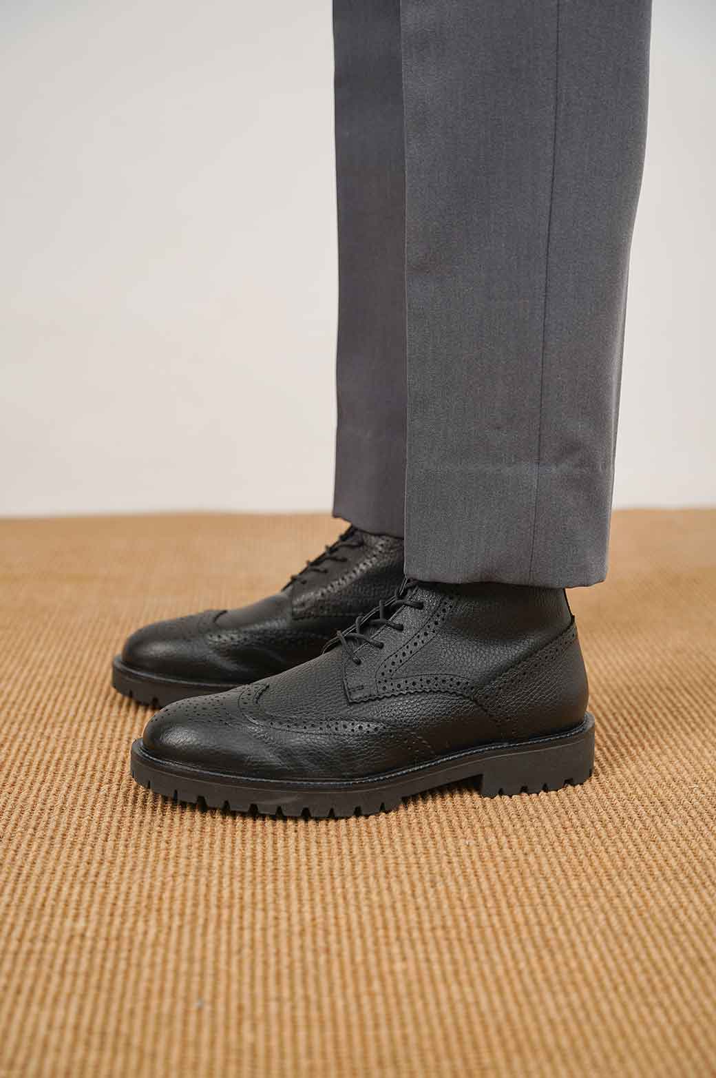 HIGH-TOP LEATHER BROGUES - Image 4