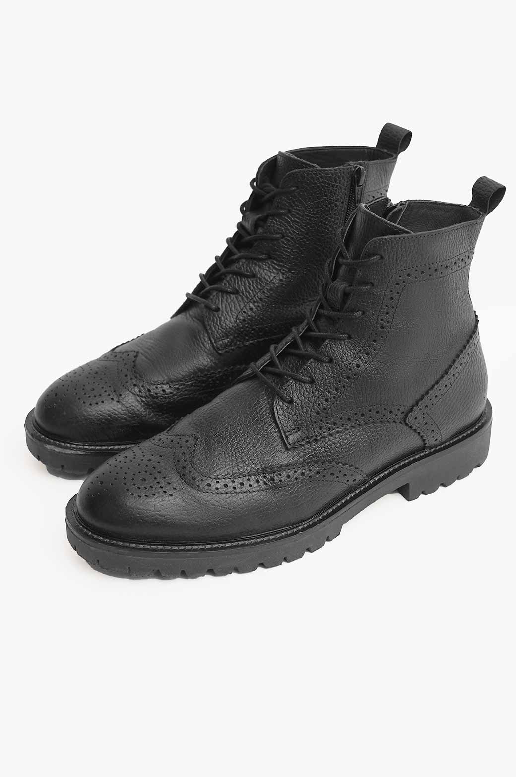 HIGH-TOP LEATHER BROGUES - Image 6
