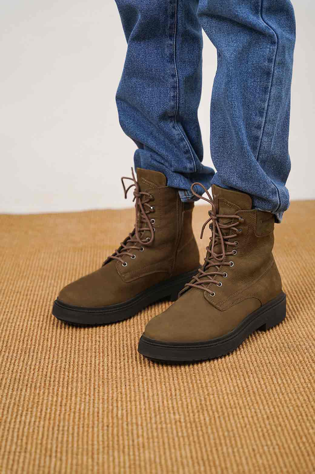 LACE-UP LEATHER BOOTS - Image 2