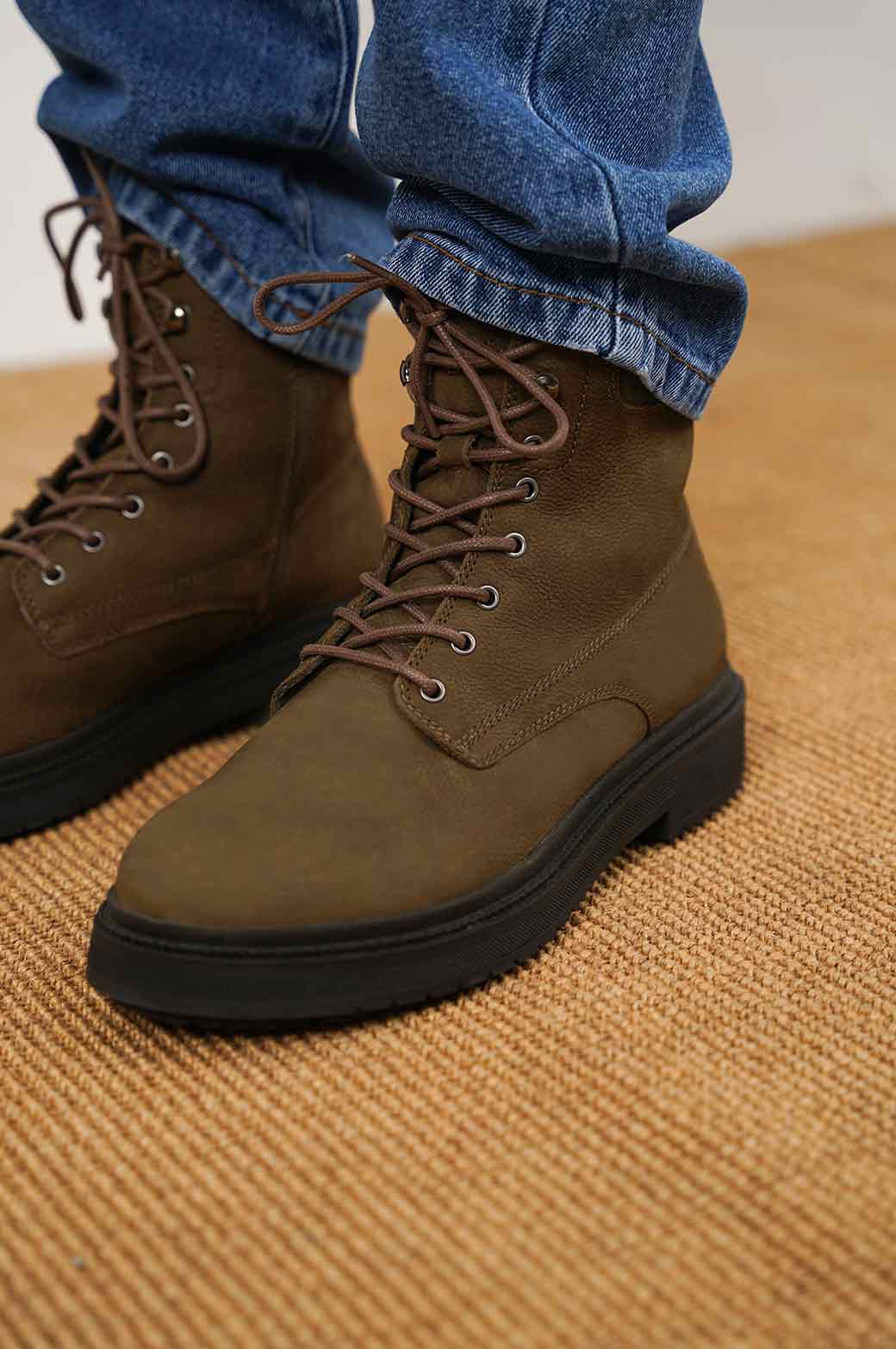 LACE-UP LEATHER BOOTS - Image 7