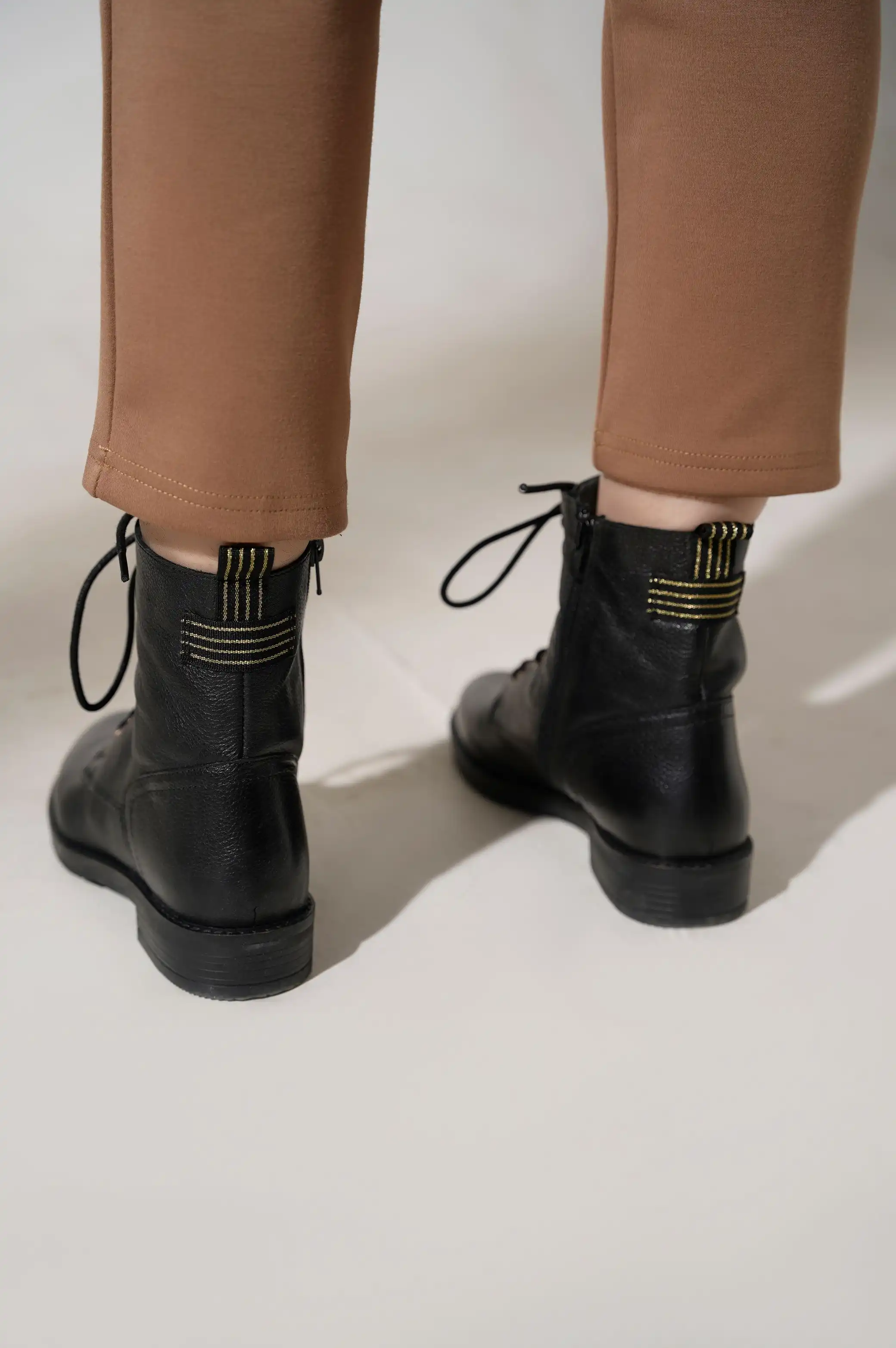 LEATHER BIKER BOOTS - Image 3